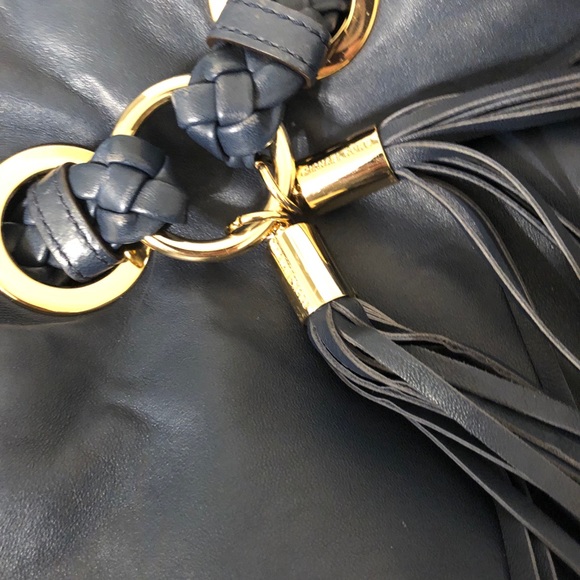 MICHAEL KORS braided grommet lg shoulder bag - Picture 14 of 16